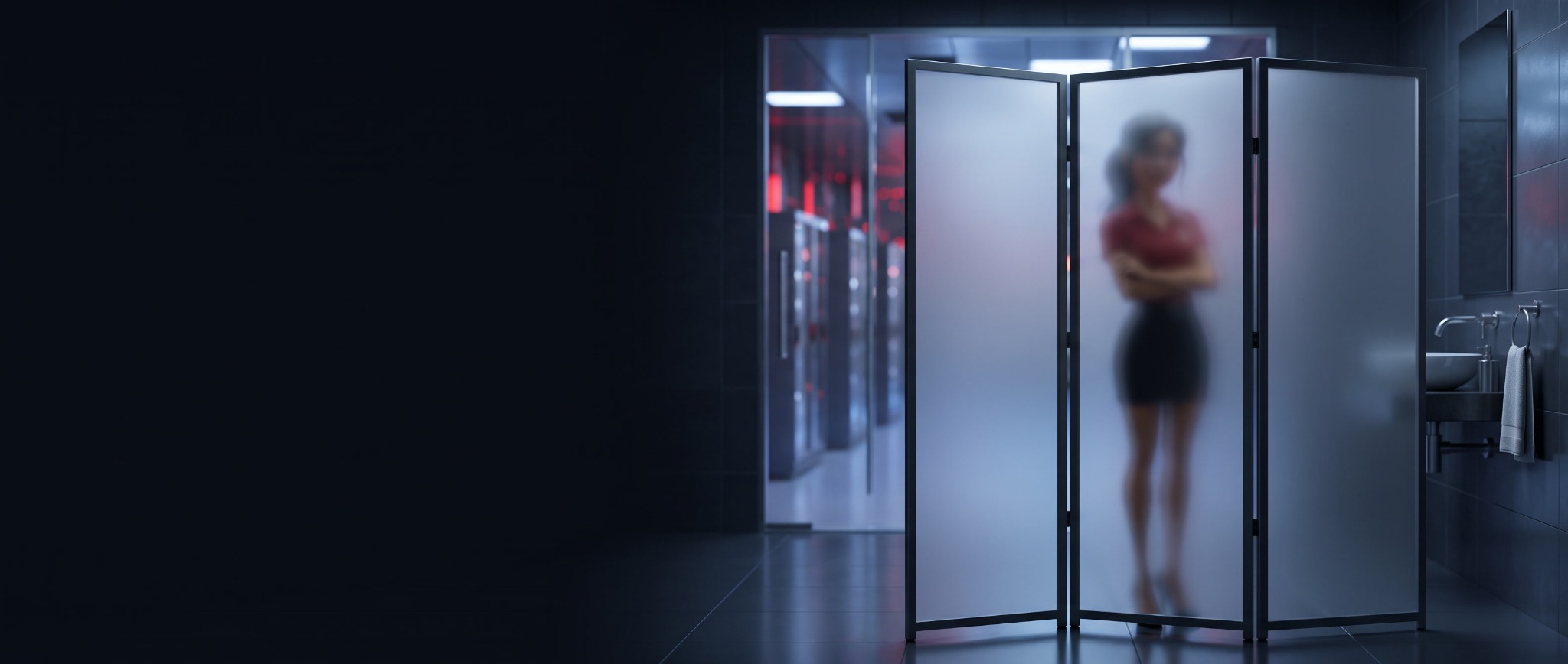 A privacy screen protecting DeNiSe inside the SSLassist data centre